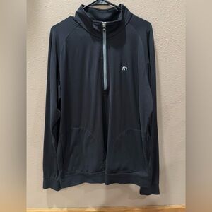 Travis Mathew Black Half-Zip Pullover Jacket Mens Size L